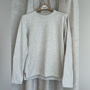 Buck Mason Field-Spec Rugby Crew Sweatshirt Size Small Gray